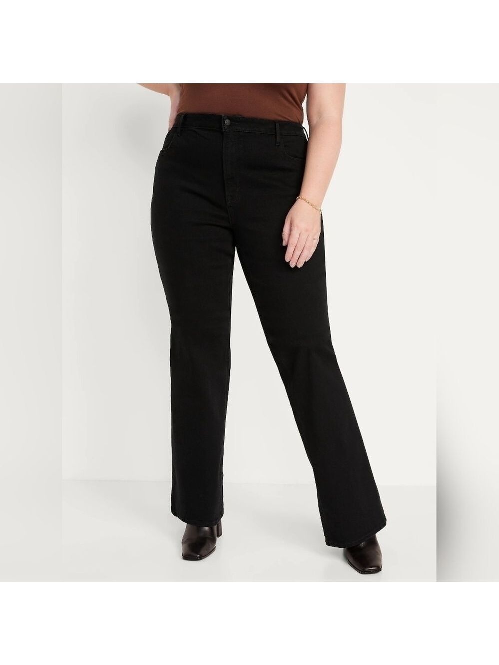 28 - Old Navy | Extra High-Waisted 360° Stretch Trouser Flare Black Jeans